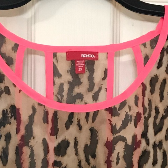 Bongo Lightweight Cheetah Sleeveless Top - Picture 3 of 5